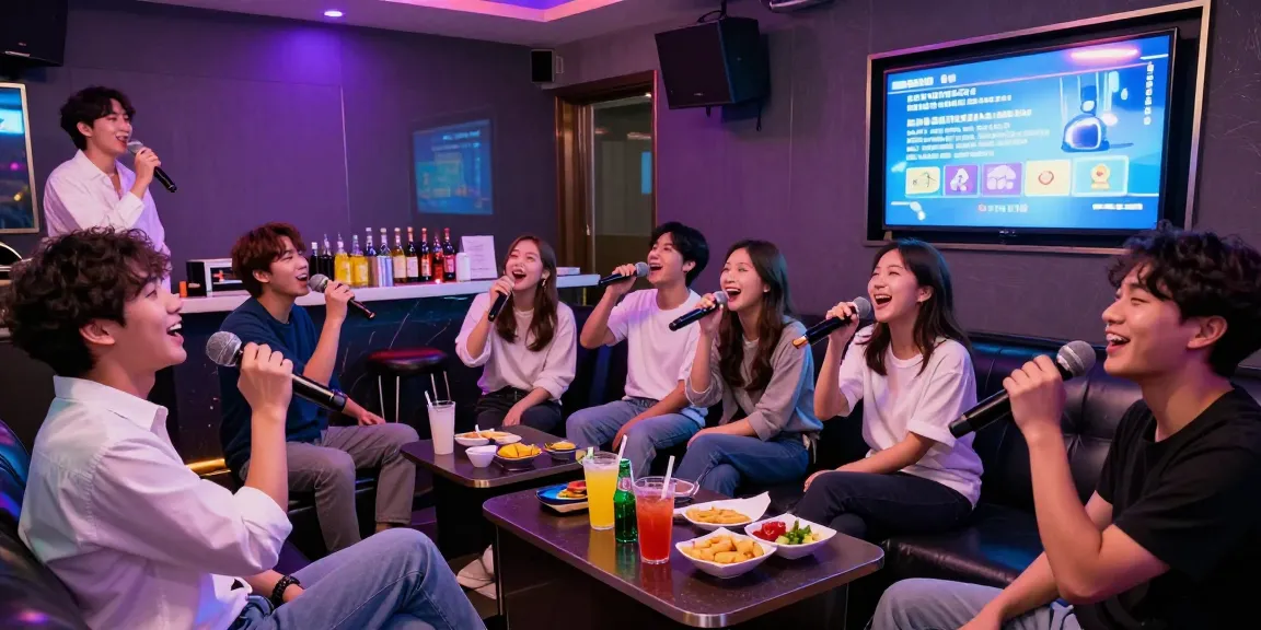인천쓰리노에서 친구들과 함께 노래를 부르며 즐거운 시간을 보내는 모습