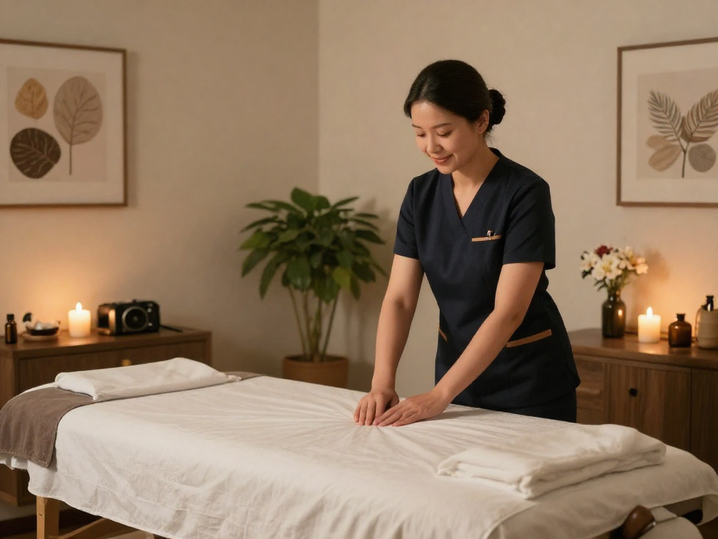 Experience rejuvenating 영등포출장안마 in a serene spa setting with soothing decor.