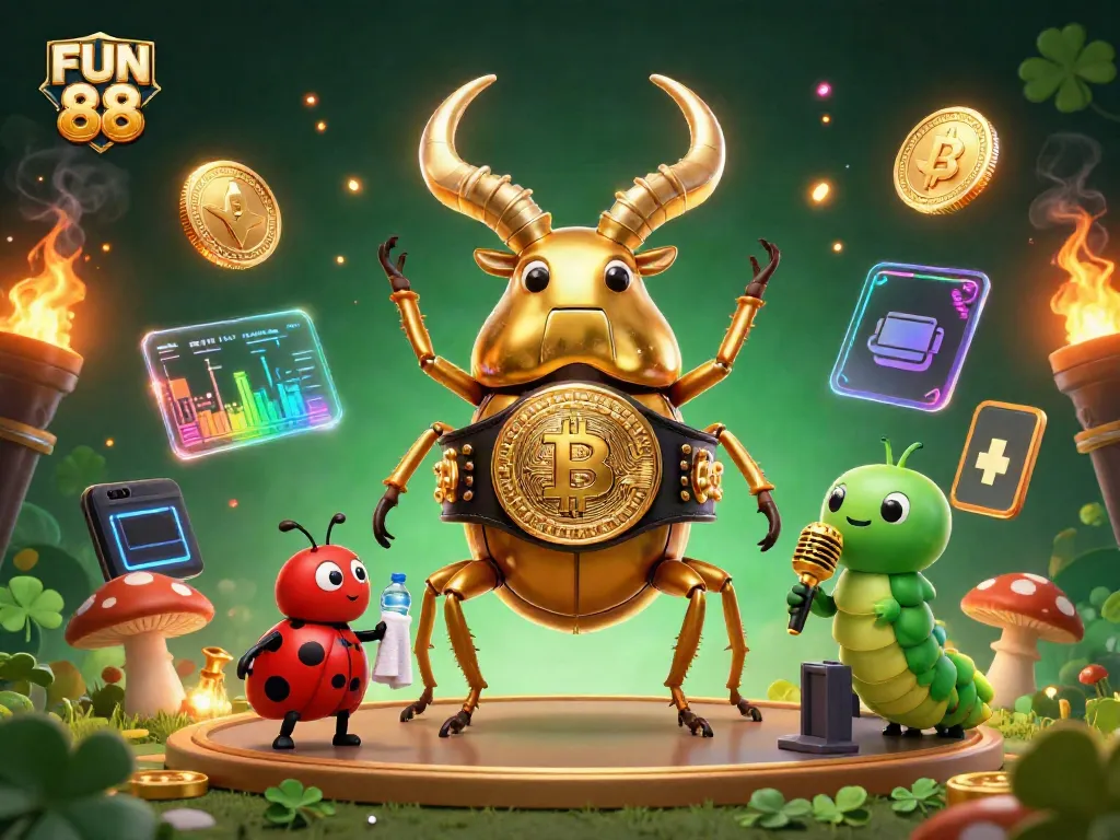 Engage in thrilling gameplay with FUN 88, featuring lively casino characters and digital gambling elements.