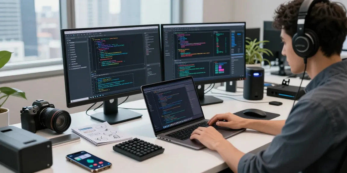 WPS Download workspace scene with a developer coding at a modern desk.