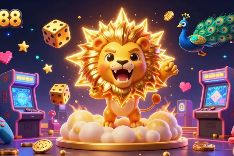 Experience thrilling gameplay at Sin88 with a vivid 3D illustration featuring vibrant casino elements and winning symbols.